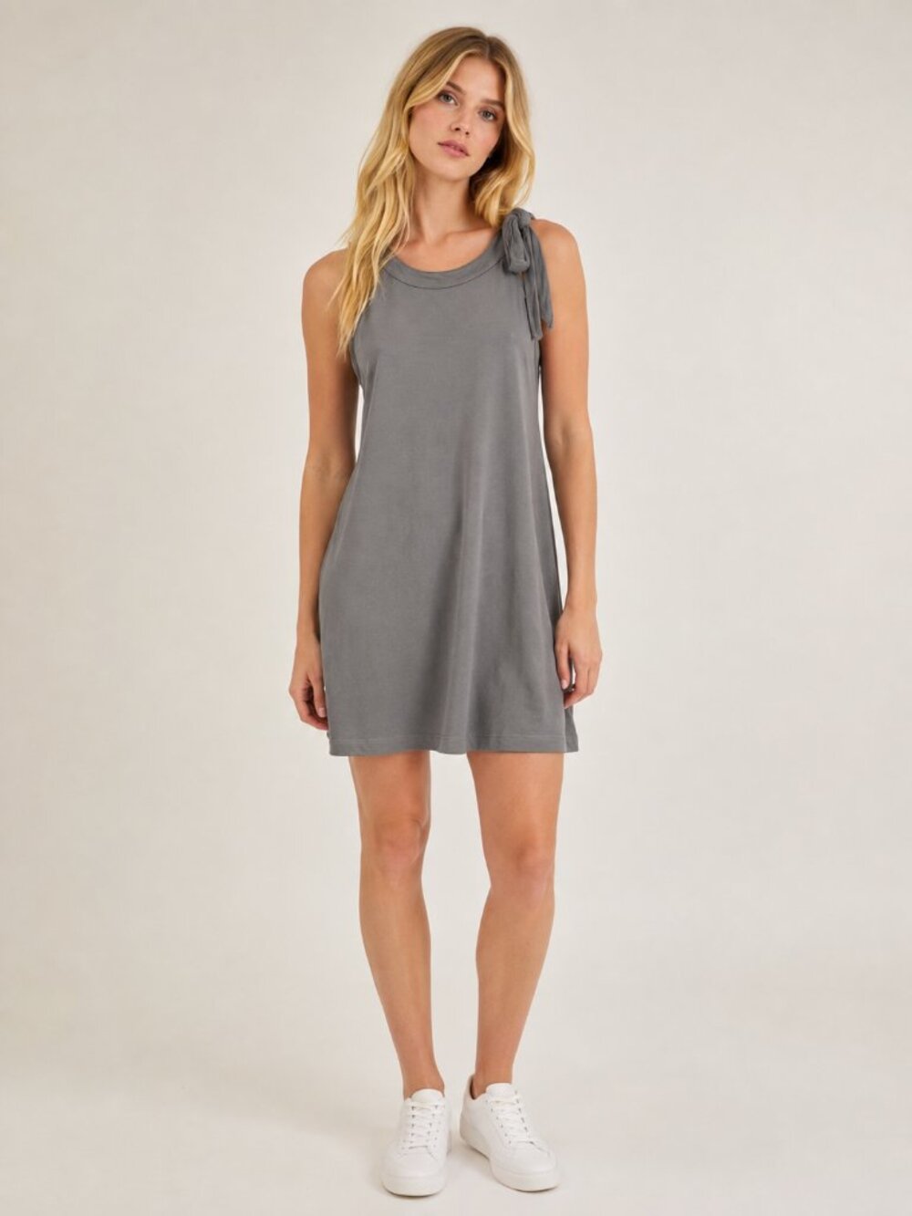 2/$30 Banana Republic Tie-Shoulder Mini Tank Dress Gray Medium #A4172